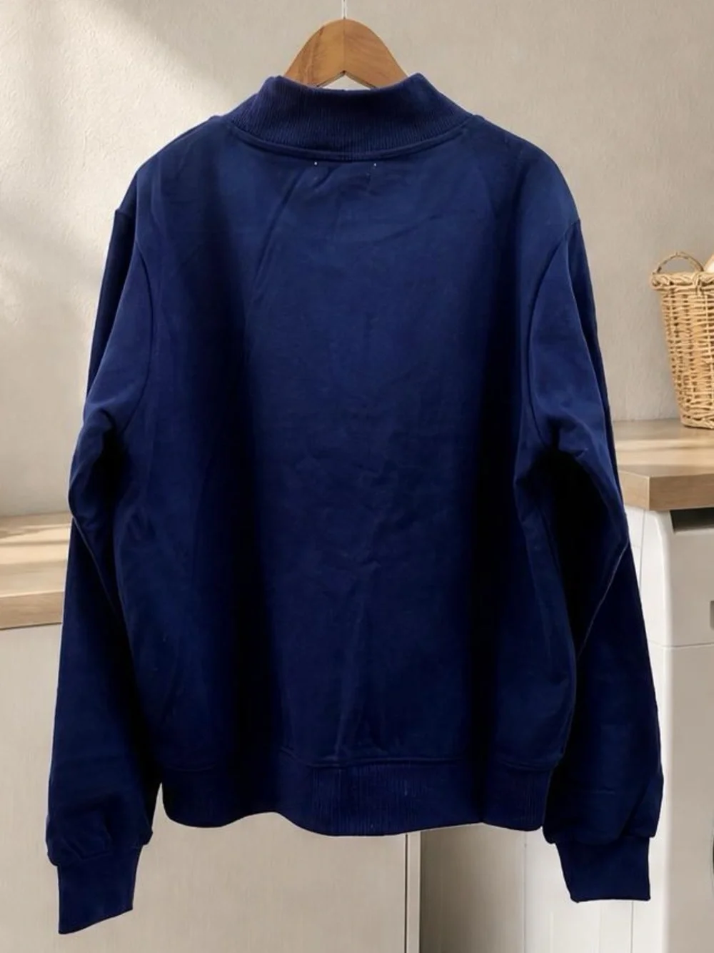 Parker Navy Cowl-Neck Sweatshirt with White Logo